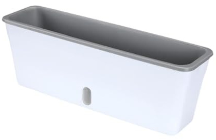 perfk Pot de Fleurs rectangulaire Auto-arrosant avec Trous de Drainage, décoratif, pour Rebord de fenêtre, Balcon, Jardin