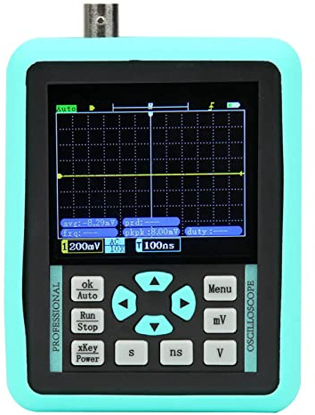 Fydun Mini Osciloscopio Digital Portátil de Mano 120 Ms S Ancho de Banda de 500MHz para el Mantenimiento de Pruebas