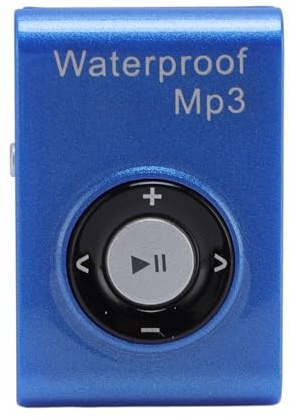 Greensen Lettore MP3 Impermeabile IPX8, per Nuoto 8GB Memoria con per Occhialini Suono Senza Perdite Sott'acqua Lettore Musicale per Surf Sport Subacquei Cuffie da Immersione (BLUE)