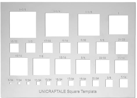UNICRAFTALE Metallschablone Mit Quadratischen Ausschnitten Rechteckvorlage Edelstahl Zeitschriften Schablonen Geometrische Vorlage Malvorlagen Für DIY Scrapbooking Fotogravur Schmuck