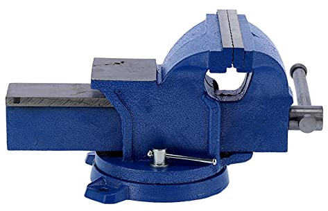 Bench Vise Heavy Duty 6 Inch Swivel Base Tabletop with Anvil Premium Metal Locking Clamp for Milling Machines Mechanical Maintenance Drilling