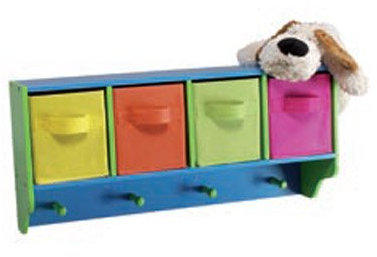 Kinder Garderobe 4Schubladen Massiv MDF Kindergarderobe