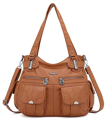 Angel Kiss Cuir Sac à Main Désign/Epaule/Bandoulière/Large Capacité 8 Petites Poches Pour Filles/Femmes