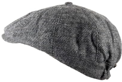 Heritage Traditions Wool Mix Duck Bill Cap Hat – Tweed Flat Caps for Men UK Style – Adjustable One Size Newsboy Caps for Men