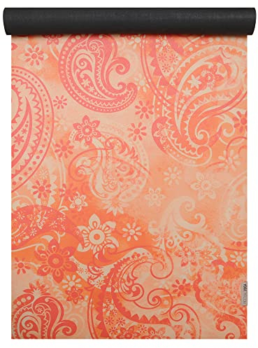 YOGISTAR Yogamatte Yogimat Travel Art Collection 183 x 61 x 0.15 cm Orange Rot Rechteckig Natürlicher Kautschuk für Yoga