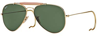 Ray-Ban RB3030 Outdoorsman I L0216 58MM Gold/Crystal Lens G-15 Green Pilot Sunglasses for Men for Women + Bundle with Accessory Eyewear Kit
