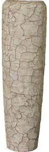 Klocke Dekorationsbedarf Moderne & Hochwertige Pflanzvase – Neuheit 2020: Broken Struktur - Fiberglas - Mit Einsatz – Interior Design - Indoor Kübel/Vase (Groß: 120cm, Cappuccino)