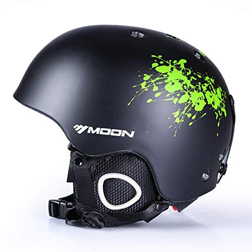 Ski & Snow Sports Helmet with Removable Thickened Earmuffs for Adult and Youth Women and Men Snowboarding Skiing Snowboard & Other Extreme Sports (Green Branch, X-Large(61~63cm))