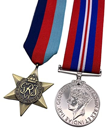 Hornbeam Militaria Replica 1939/45 Star and 1939/45 War Medal, WW2, Copies