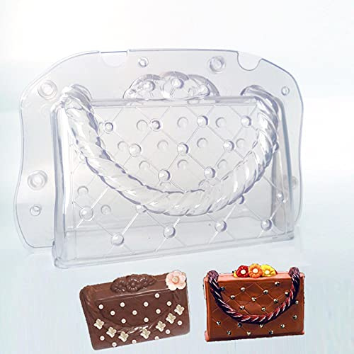 CUICUI Stampo per Cioccolato in Plastica Fai da Te 3D Torta Fatta A Mano Borsa da Donna Stampo per Cioccolato Borsa in Policarbonato Caramella Fondente Strumenti per Decorare Stampi