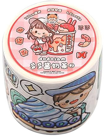 Kawaii Washi Tape Set – Carino Washi Paper Set di nastro adesivo decorativo fai da te per diari, scrapbooking, artigianato, articoli di cancelleria scolastici per il ritorno a scuola