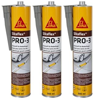Juego de 3 selladores autonivelantes SIKA Sikaflex PRO 3 - Gris hormigón - 300ml