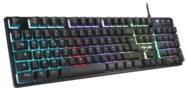 The G-Lab Keyz Caesium - Clavier Gamer AZERTY Filaire USB - Clavier Gaming Rétro-Éclairage RGB LED, Sensation mécanique, 19 Touches Anti-ghosting, Durable - PC PS4/PS5 Xbox - New