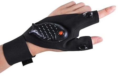 2 LED Flashlight Gloves Outdoor, Torch Gloves for Working, Fishing, Camping and Hiking, Repair, Handy Mechanic Tool - Gadgets Gifts for Men Cars Repairing, Birthday Idea DIY Tool