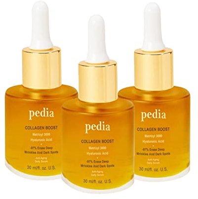 WESTCITY Pedia Advanced Collagen Boost Anti-Aging-Serum, Deep Anti Wrinkle Essence, Anti-Falten-Serum mit Hyaluronsäure & Vitamin C, Brightening Skin for All Skin Types (3PCS)