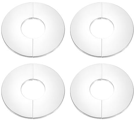 sourcing map 4 Stück Heizungsrohr, 50mm Rohrabdeckung Dekoration für Heizkörperrohre aus Edelstahl 304 Rohrverkleidung für Heizungsrohre, Heizkörper Rohrisolierung
