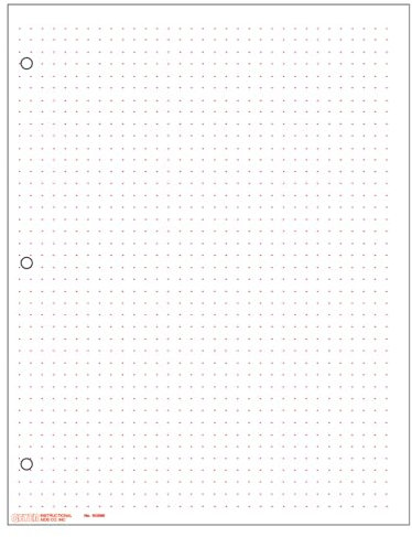 Geyer Instructional Products - Klassisches Punkt-Grafikpapier, 6,35 mm (1/4 Zoll) kariert, rot, doppelseitig, 500 Blatt Ries, dreilochig gelocht