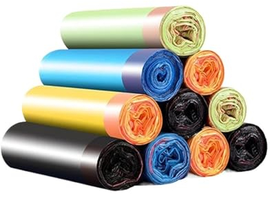 Drawstring Garbage Bag Household Large Color Portable Automatic Closing Thickened Black Drawstring 45 * 50 Thickened Garbage Bag (Color : Yellow, Size : 1 SINGLE ROLL_45X52CM)