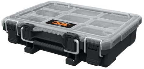 Keter ROC Pro Gear Heavy Duty Werkzeugaufbewahrung Kompakter Halb Organizer schwarz/grau