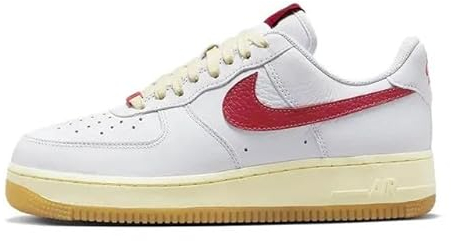 NIKE Air Force 1 '07, scarpe da ginnastica da donna, alla moda, Alabastro Bianco Latte di Cocco Gym Rosso, 39 EU