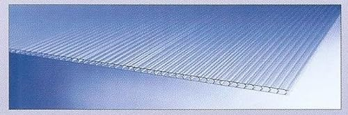 Polycarbonat Hohlkammerplatten - Doppelstegplatten 4 mm - Zuschnitte für Gewächshäuser - Länge: 1250 mm - Breite 700 mm (10)