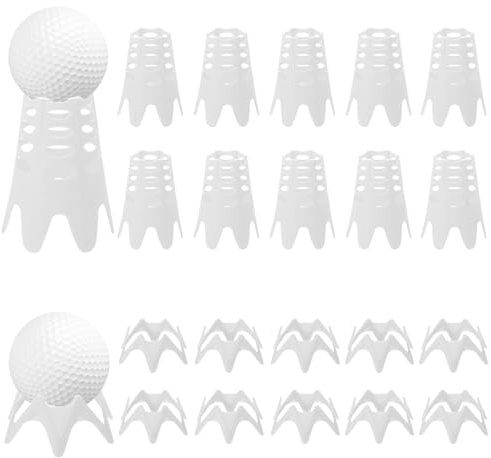 20st Golf Tees, Plast Golf Simulator Tees Practice Golf Tees Inomhus Utomhus Golf Mat Tees Golfträningstillbehör för Hemma Utomhus Vintergräs (10 Tall + 10 Short)