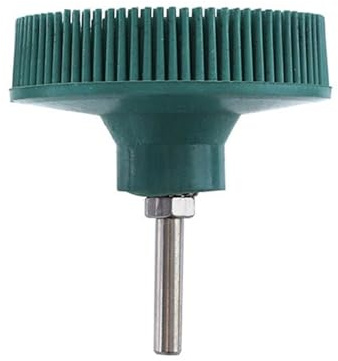 EAJORN 2/3 Zoll Borstenscheibe Körnung 50# 80# 120# mit 1/4 Zoll Schaftaufsatz Schleifbeschichtung Entfernungsscheibe für Metall