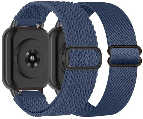 Wizvv Armband Kompatibel mit Redmi Watch 5 Active/Lite, 22mm Nylon Loop & Elastisch Geflochten Armband für Redmi Watch Active/Lite Herren Damen