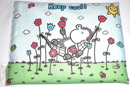 Weizenkissen mit Frischeduft durch getrocknete Bio Kräuter von Sheepworld. Keep cool