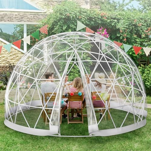 JJENXYYDS Gartenkuppel-Blasenzelt,Transparentes Sternenhimmelzelt,3,6 m, 4 Jahreszeiten, Outdoor-Familienzelt-Wasserdicht, Atmungsaktiv,Für Geburtstage Partys Hochzeiten