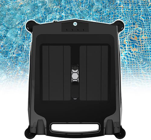 HCAUYNN Skimmer De Piscinas con EnergíA Solar, con DeteccióN De ObstáCulos, Velocidad De Limpieza Ajustable, Capacidad De Filtrado De 80 ㎡, 2 Modos De Trabajo Conmutables