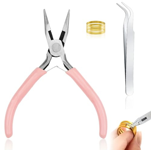 Schmuckzangen Set Rundzange Zangenset Schmuck Zange Schmuckherstellung Drahtschneider Kleine Spitzzange Schmuck Zange Set mit Sprungringöffner Pinzette für Schmuckreparatur