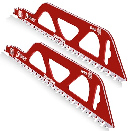 PAYA Sabelsågblad sågblad 3 st. Sticksågsblad set E-cut tillbehör av hårdmetall för skärning av lättbetong och ihåliga tegel 305 mm 2 tänder per tum PY1501