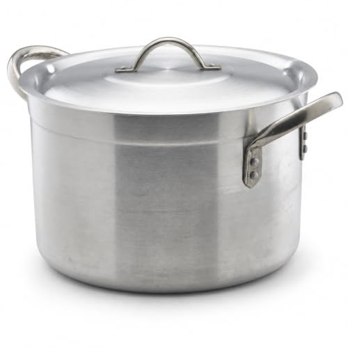 Aluminium Stock Pot with Lid 5.5L Heavy Duty Cooking Pot