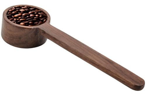 Wooden Spoon | Wood Measuring Scoop | Wooden Tablespoon | Walnut Coffee Measuring Scoop | Wooden Coffee Scoop for Measuring Coffee Beans Tea