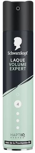 SCHWARZKOPF, Laque Volume Expert, Anti cheveux plats, Technologie Haptiq System, Formule avec de la provitamine B5, Végane, Sans silicone,Fixation Forte, Tenue longue durée, Volume et souplesse, 250ml