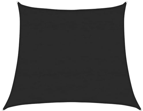 vidaXL Vela Parasole 160 g/m² Trapezio Nero 4/5x4 m in HDPE, Vela ombreggiante, Ombra da Patio, tettoia ombreggiante, Vela da Giardino, tettoia