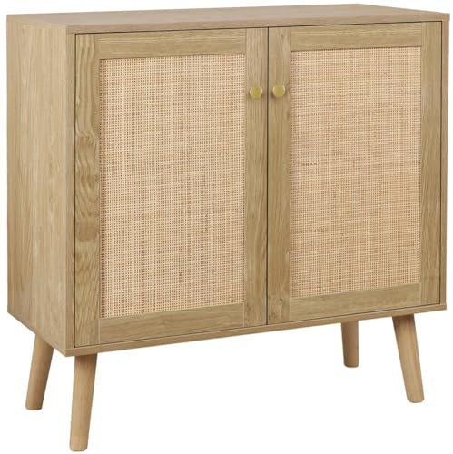 Skokliz Armoire de Cuisine avec Portes, Buffet avec Plans de Travail, avec étagère réglable, Style Maison de Campagne, pour Cuisine, Salon, Salle à Manger 35x 80 x 80 cm