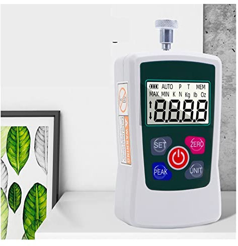 Misuratore di forza digitale, AMF Digital Force Gauge 500N Retroilluminazione automatica Strumento di misura Spring Push Pull Dinamometro Oz Lb N Kg Attrezzatura di prova, Unità N kg lb Oz