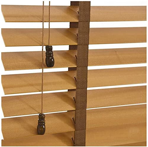 Jalousien aus Massivholz für Fenster, 50 mm, horizontale Innen-/Außenrollos, Holzrollos, anpassbare Größe, 100 x 200 cm, stilvolle und funktionale Fensterbehandlung