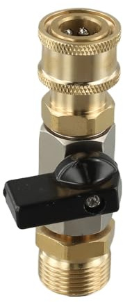 Adattatore Quickconnect per idropulitrice e tubo flessibile, con interfacce in ottone e 5 ugelli con giunto girevole per flessibilità del tubo (A)