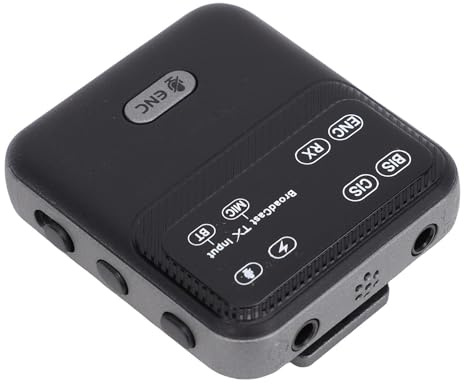 Vikye Bluetooth 6.0 Transmitter Receiver, 2 in 1 Broadcast Audio Adapter with Clip for Guided, Classes, 3.5mm AUX Input