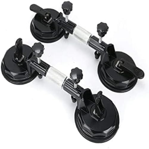 Trintion Suction Lifter 4PC 50KG Dual Cup Vacuum Tile Leveling Tool | 4PCS dual cup suction lifters with 50KG capacity, strong vacuum grip for joining and leveling glass, ceramic tile