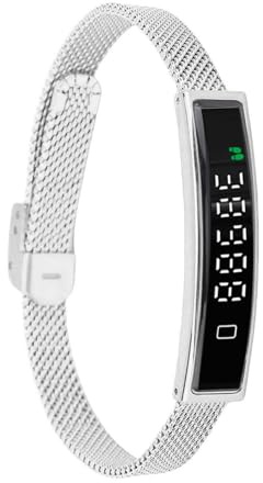 SUNGOOYUE Pulsera Inteligente, Pulsera de Salud con Rastreador de Actividad Física y Aplicación de Control Remoto de Cámara 5.3 para Teléfonos Seguimiento de Natación a Prueba de Agua (Silver)