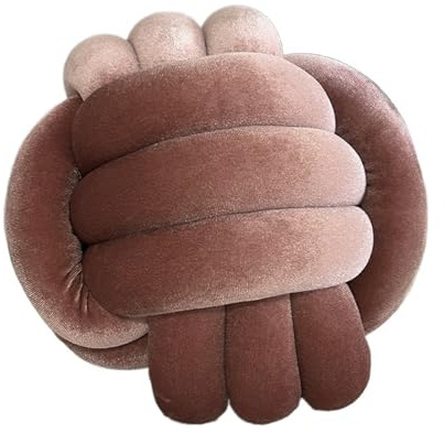 XIUsheUA Cojín Anudado a Mano Cojín de Bola Anudada Tres Hilos, Tejido a Mano, Terciopelo Dorado, for Ventana salediza(Dark Pink)
