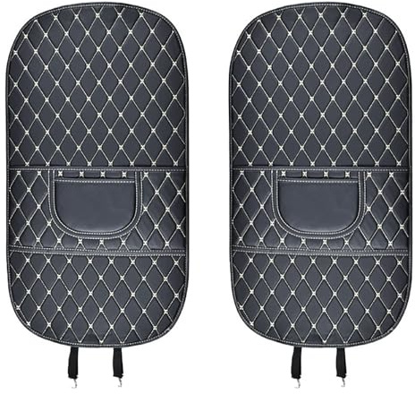 RITTLX 2 PCS Car Kick Mats for Peugeot 308 4008 408 5008 307 3008, Car Backrest Anti-Kick, Leather Rear Seat Back Protectors Kick with Storage Bag,B