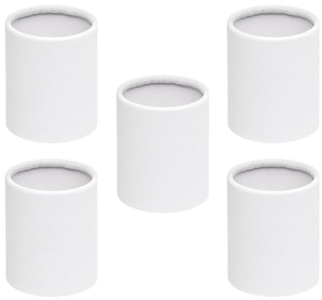 Healifty Contenitori per Bouquet di Fiori in Carta Bianca, 5 Pezzi Scatole Rotonde Mini Hug Bucket, Portatili Design Elegante per Occasioni Speciali e Regali