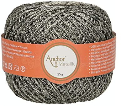 Anchor Artiste Metallic 4716400-00324 grau Effektgarn
