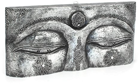 Wuona Objects Buddha Augen - Größe L - Handarbeit Bali - 50 cm breit - Silber
