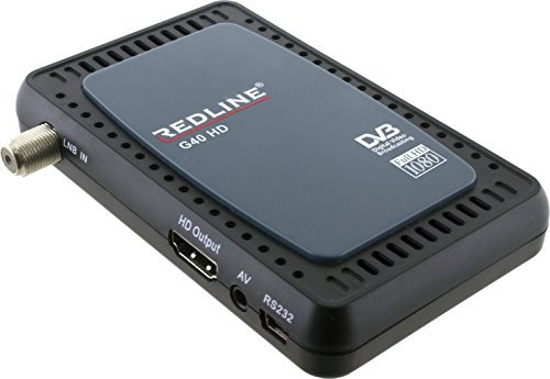 Redline G40 HD – Mini récepteur de télévision par Satellite (HD, WiFi) Noir